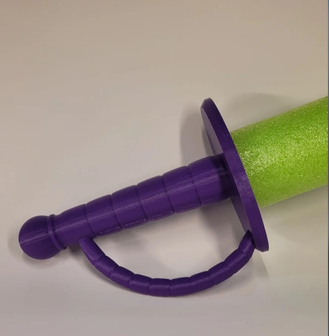 Pool Noodle Sword Handle – Single Guarded
